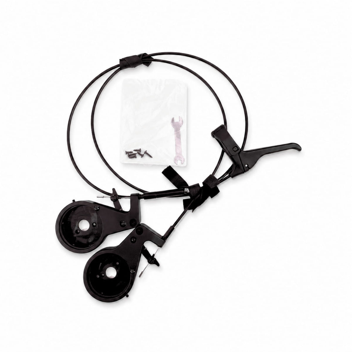 Nipper Single V6 brake assembly kit with handlebar brake lever, cables, brake components and fittings