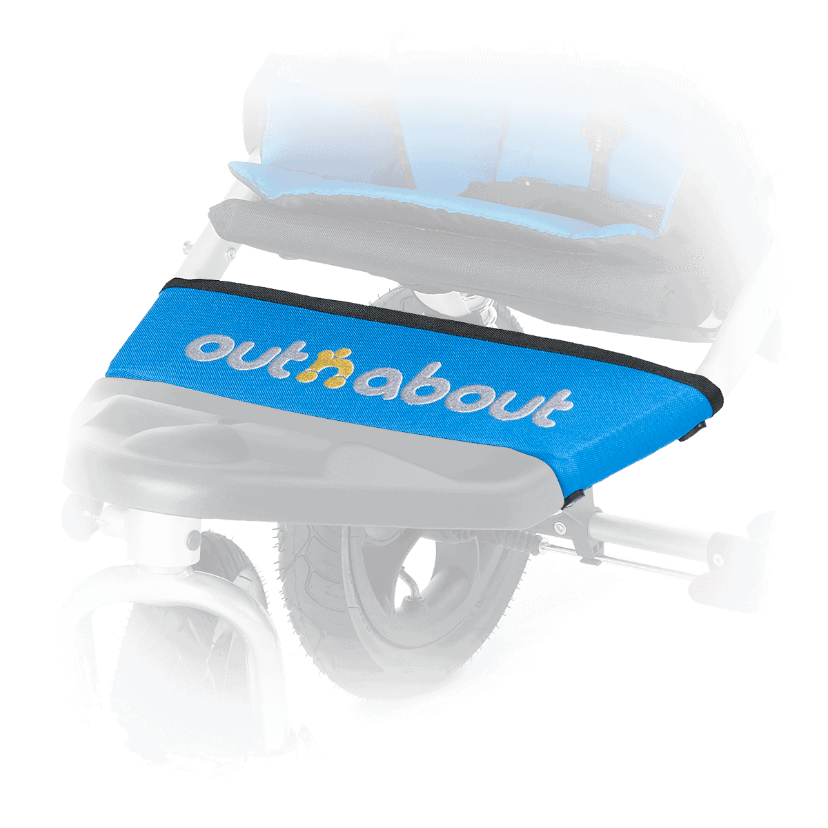 Lagoon Blue Nipper Single Fabric Foot Strip out n about