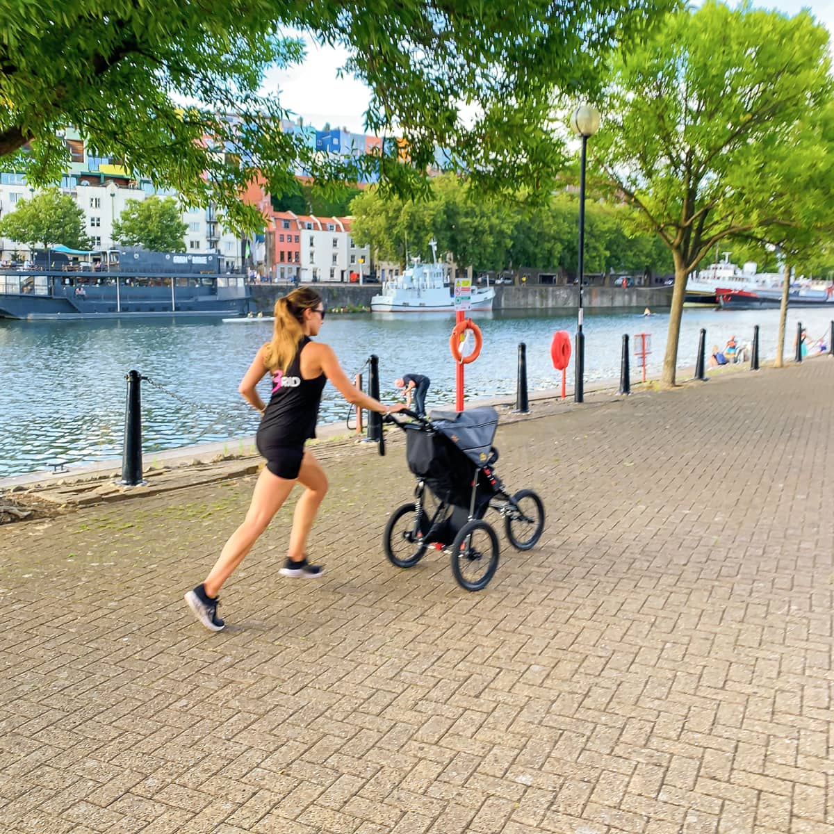 Amy on a run with the Nipper Sport