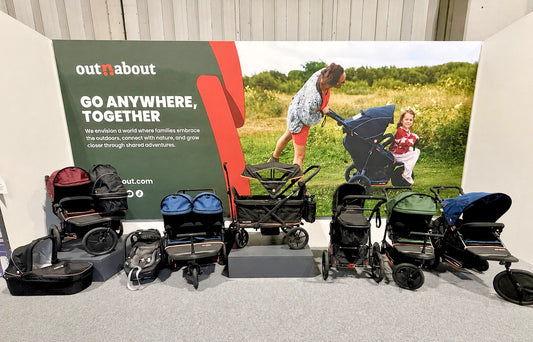 Out n About pushchairs and buggies on display at The Baby Show NEC Birmingham 2026
