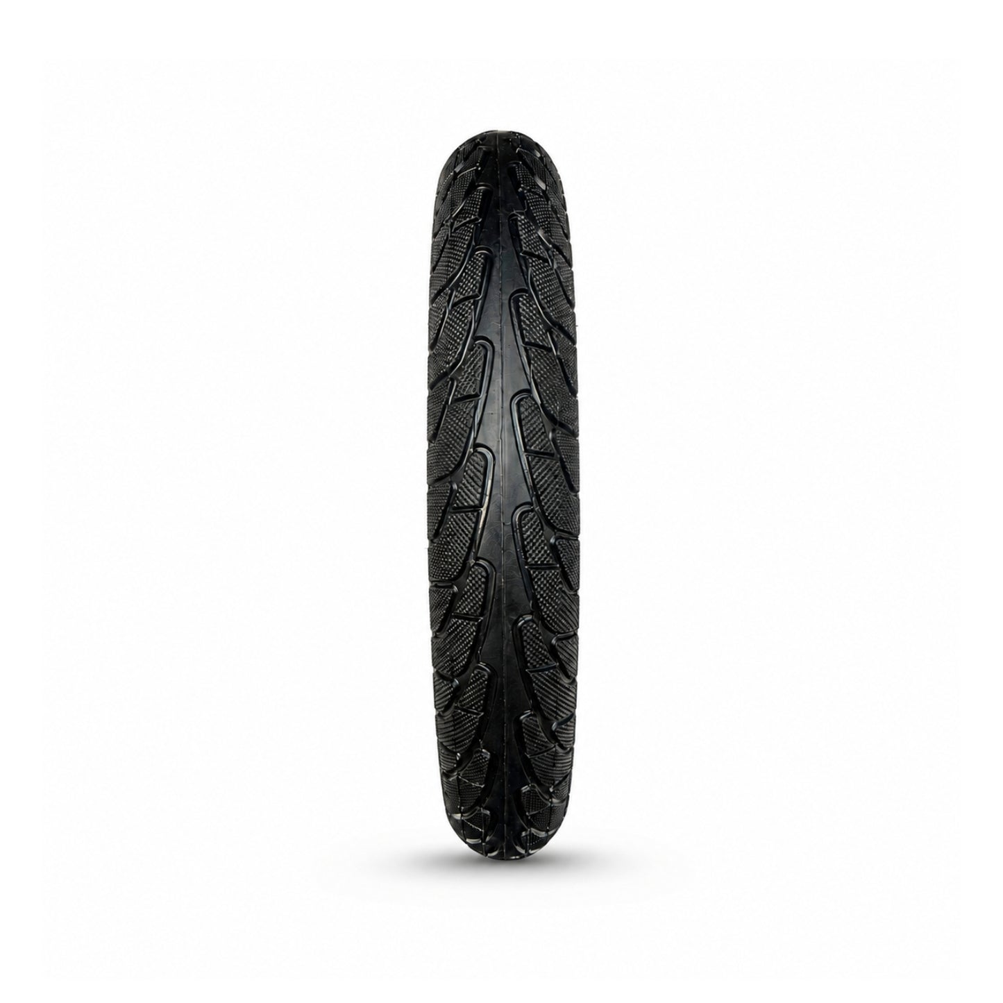 Nipper V6 black rubber tire shown upright against a plain white background, displaying its tread pattern.