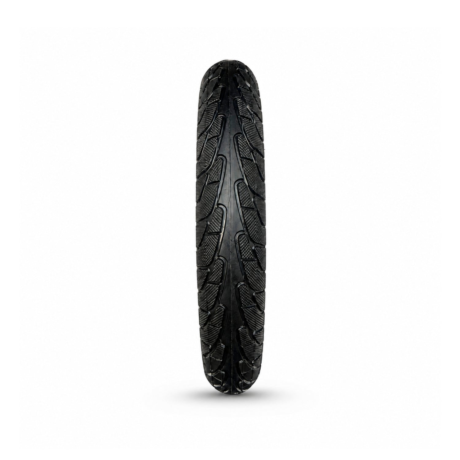 Nipper V6 black rubber tire shown upright against a plain white background, displaying its tread pattern.