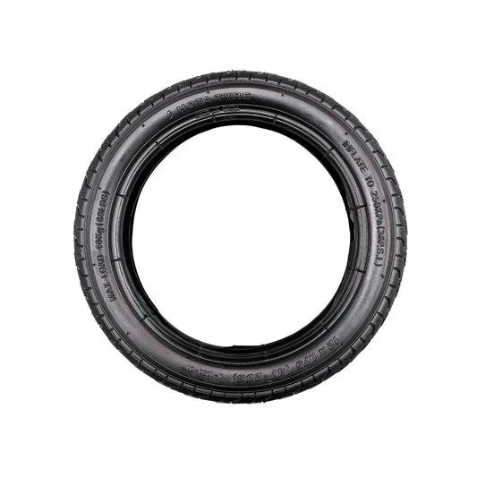 Nipper V6 12 inch black rubber tire shown from a top-down view on a plain white background.