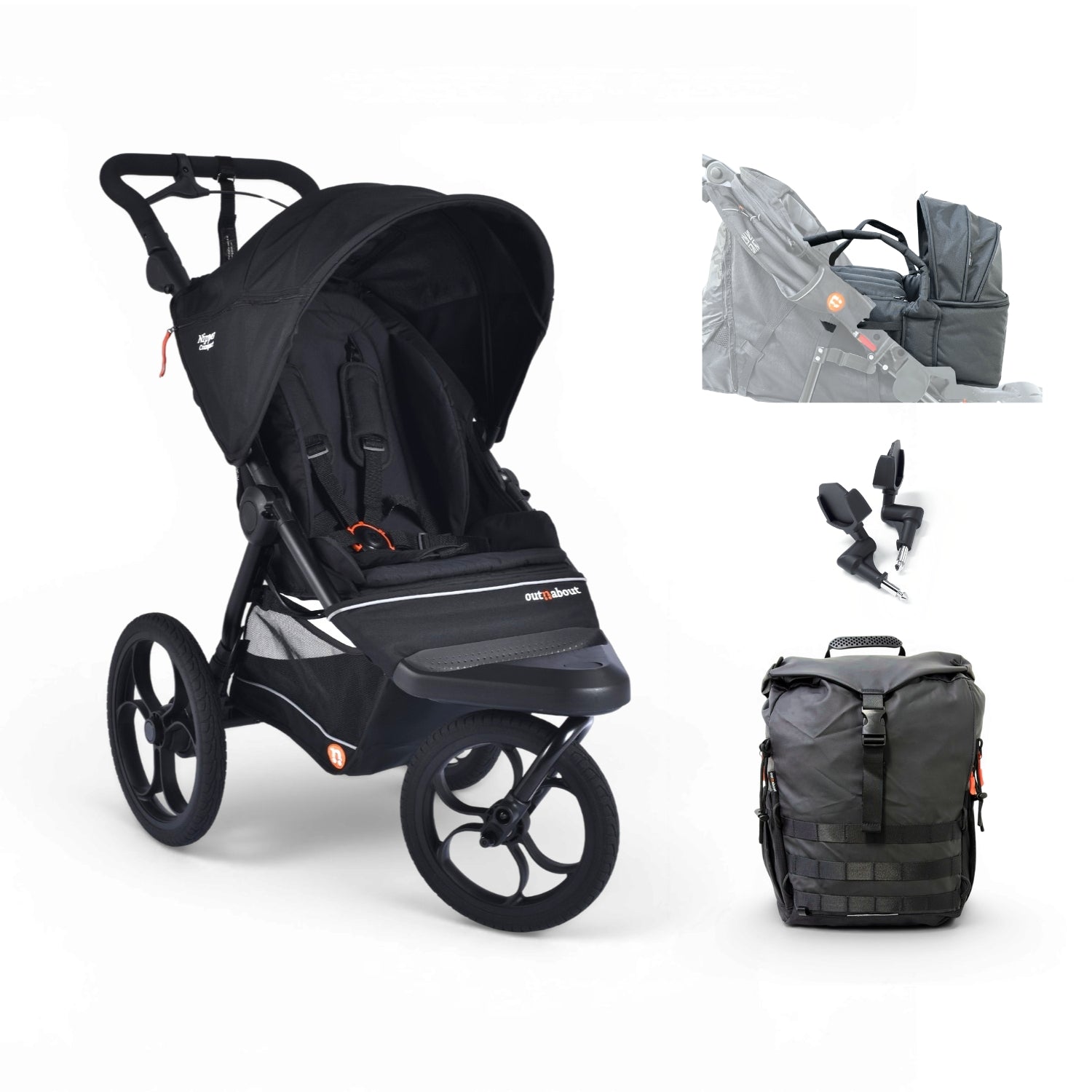 Nipper Compact Summit Black Newborn Pod Bundle 