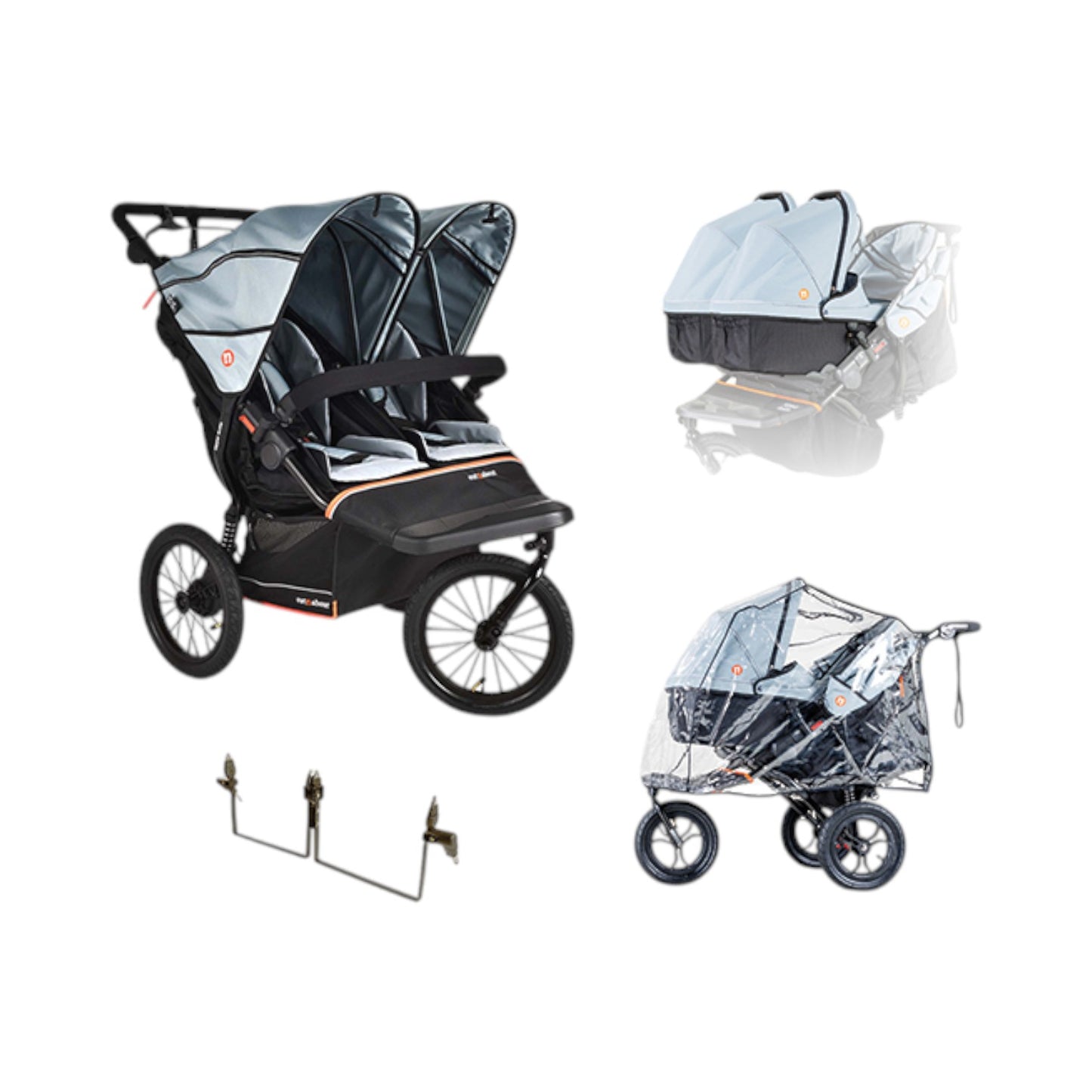 Nipper Double V6 Plus Pushchair