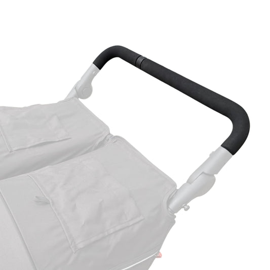 Nipper Double V6 handlebar fitted to the double buggy frame