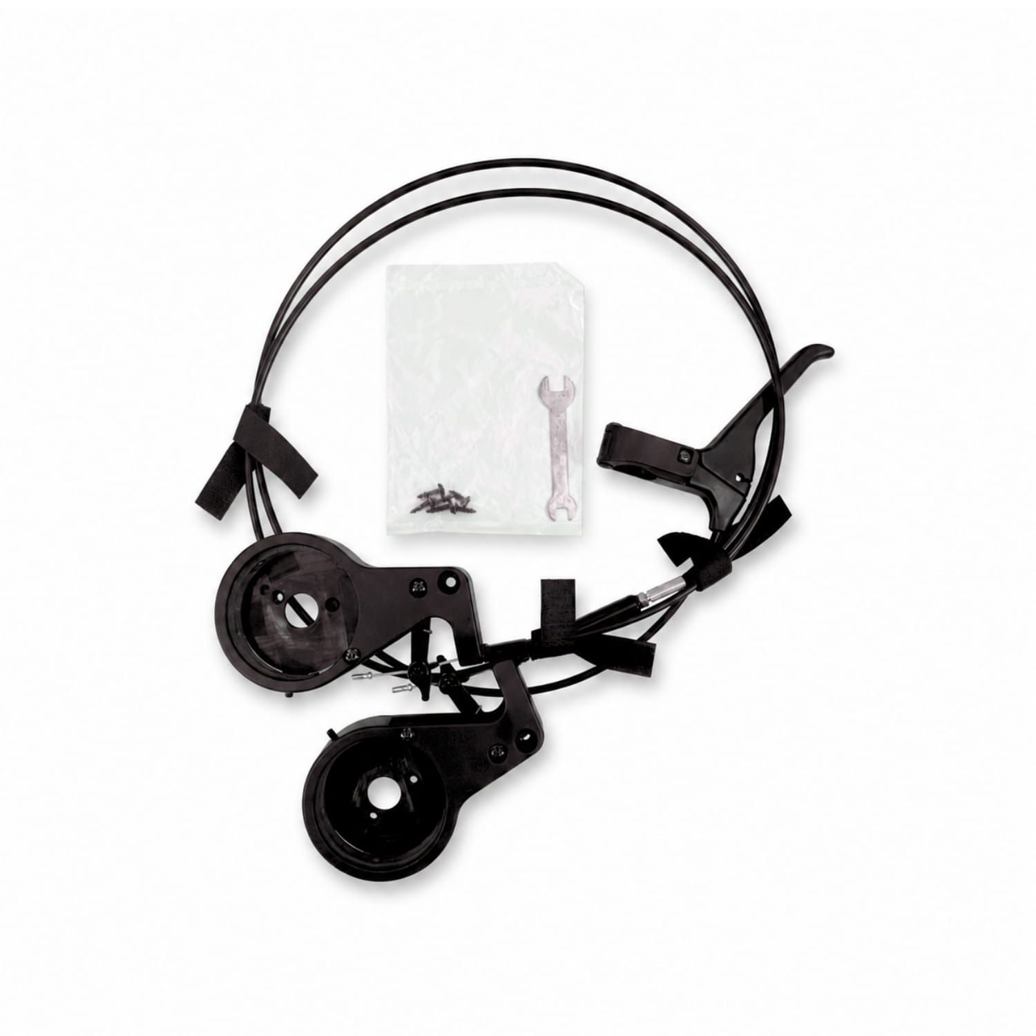 Nipper Double V6 brake assembly kit with handlebar brake lever, cables, brake components and fittings