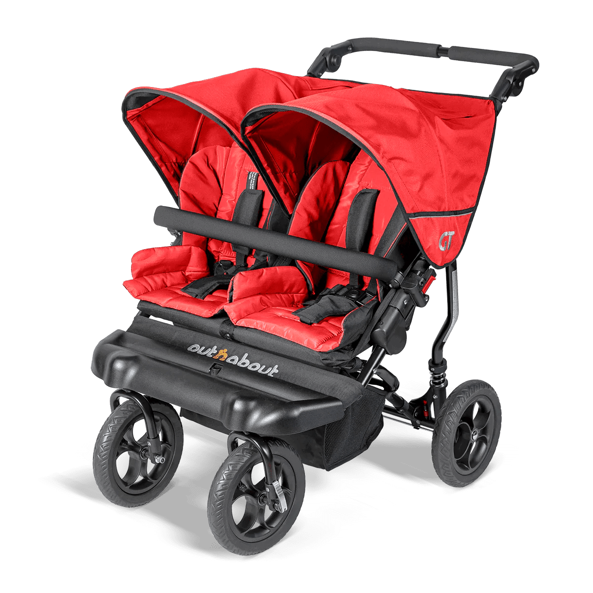 Lightweight 4 wheel GT Double Buggy Pushchair