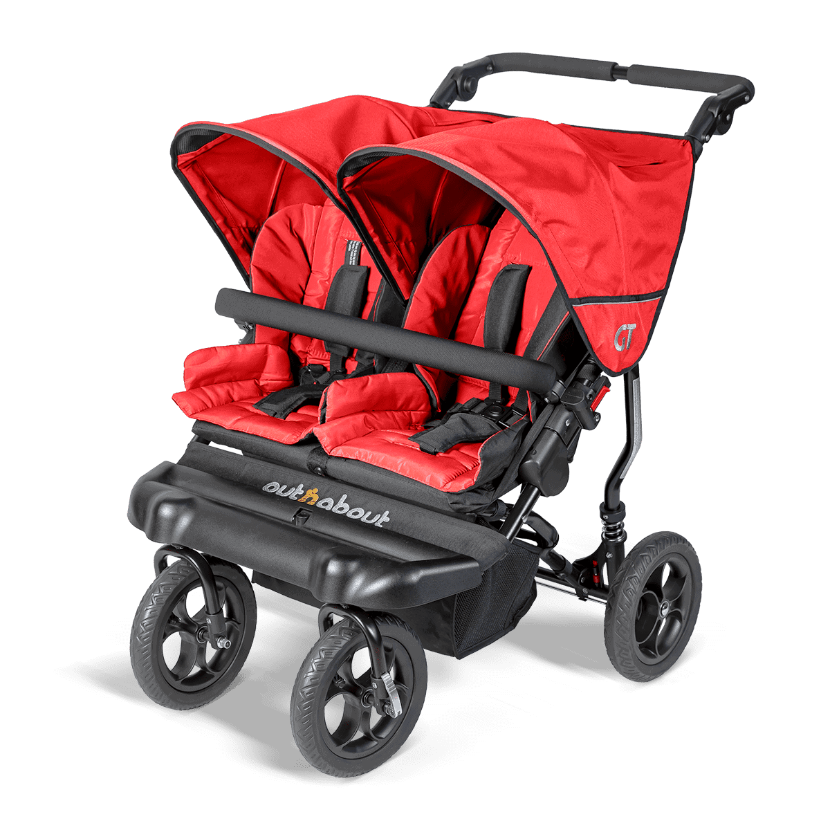 Lightweight 4 wheel GT Double Buggy Pushchair