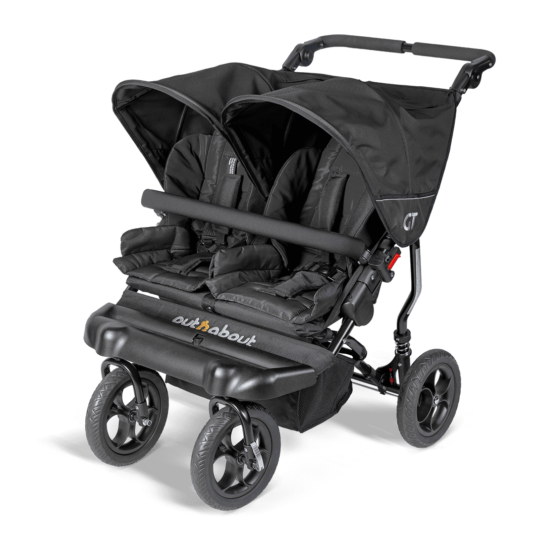 Lightweight 4 wheel GT Double Buggy Pushchair Out n About