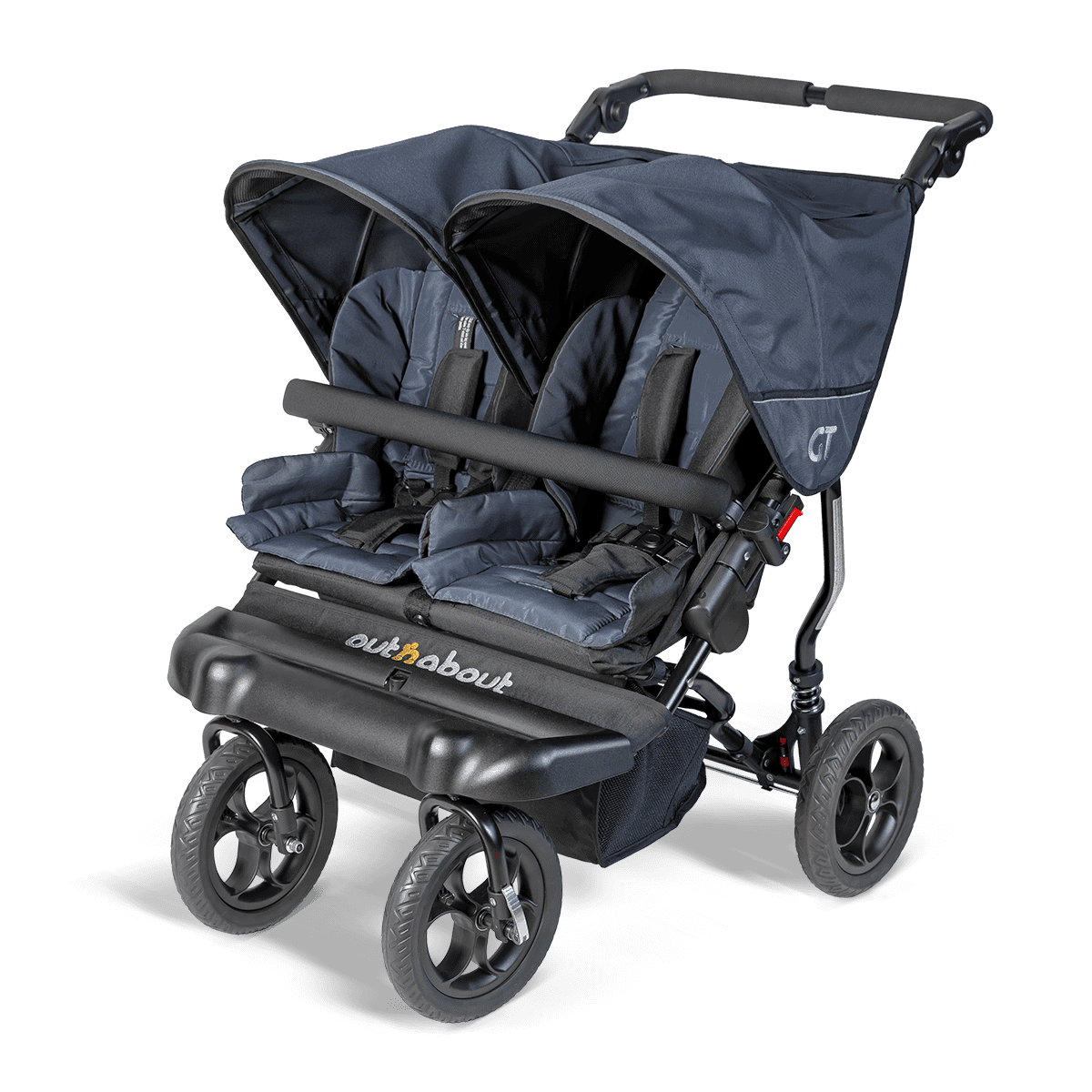 Lightweight 4 wheel GT Double Buggy Pushchair