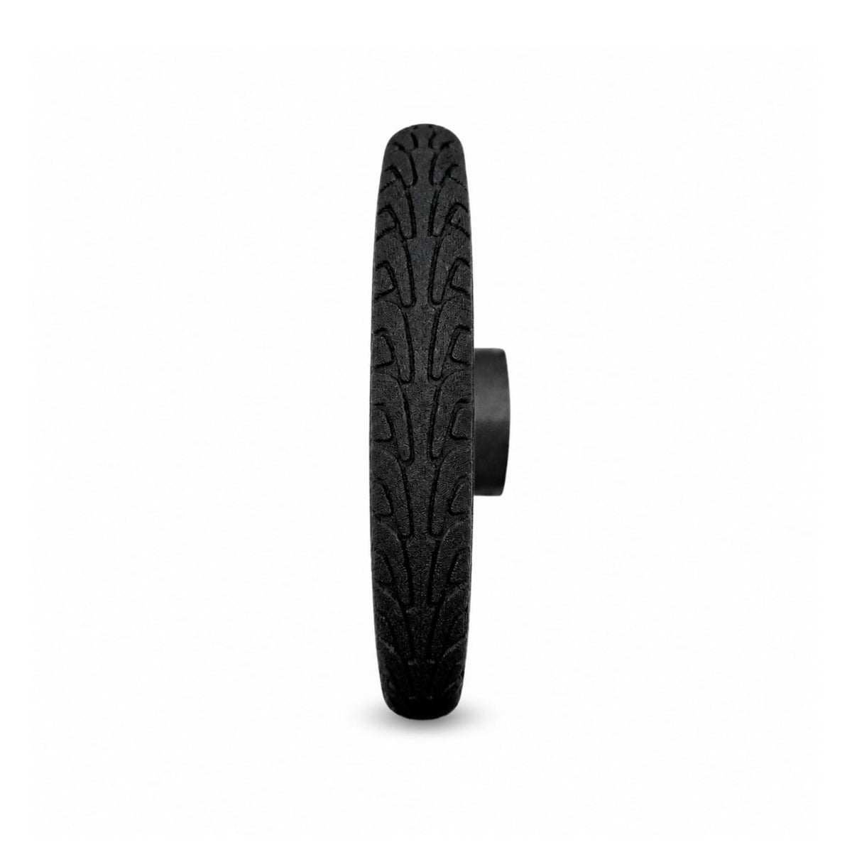 Three 12 inch ETPU Magic Wheels Wheels with multi-spoke rims and treaded tires, arranged on a clean white background