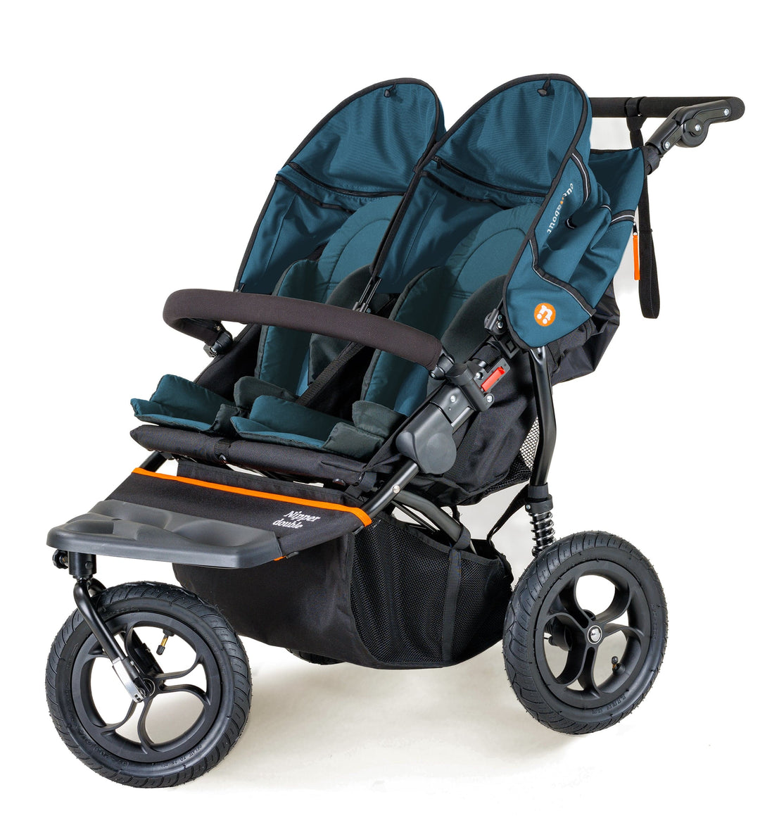 Nipper V5 Double Pushchair Newborn and Toddler Starter Bundle