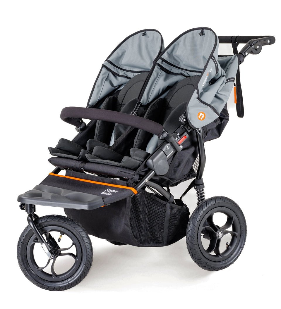 Nipper V5 Double Pushchair Newborn and Toddler Starter Bundle