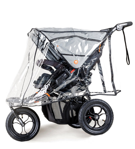 double pushchair free rain cover basket Rocksalt Grey