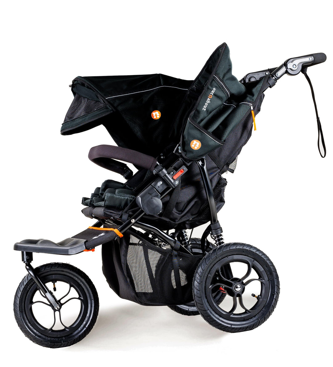 double pushchair free rain cover basket Summit Black