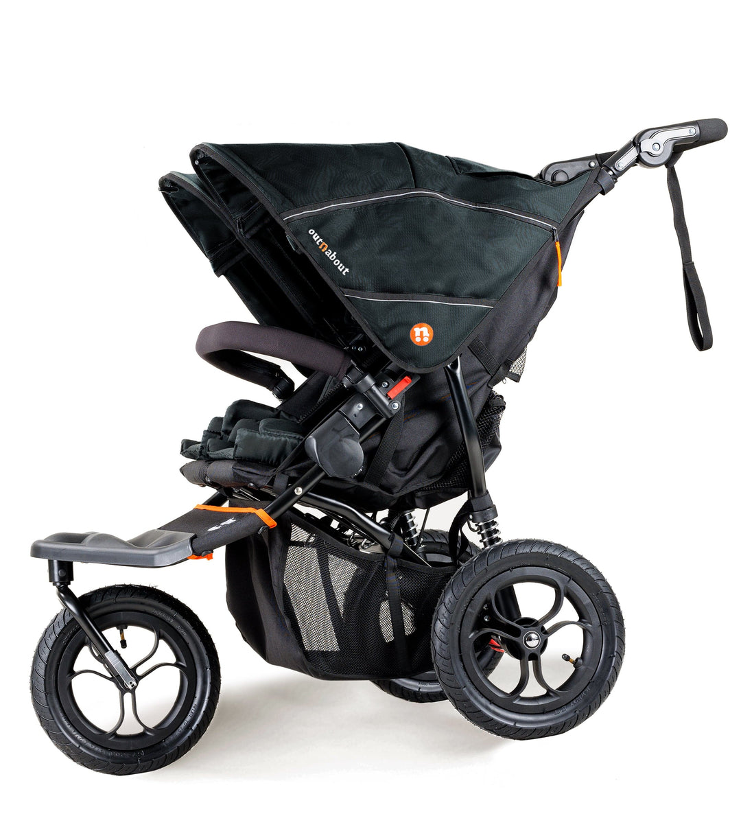 double pushchair free rain cover basket Summit Black