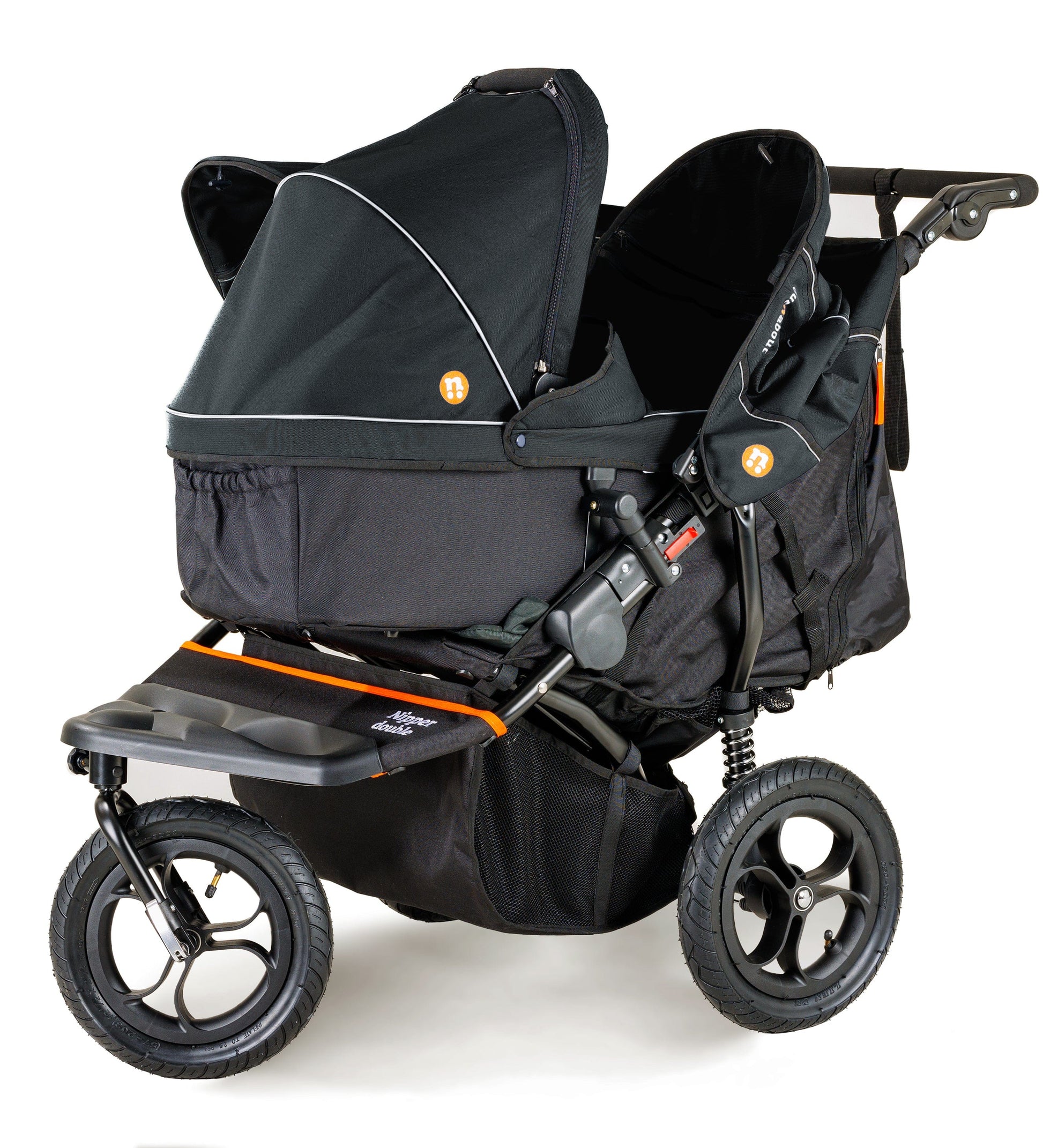 out and about double stroller Nipper V5 Double Stroller: Free Rain Cover & Basket