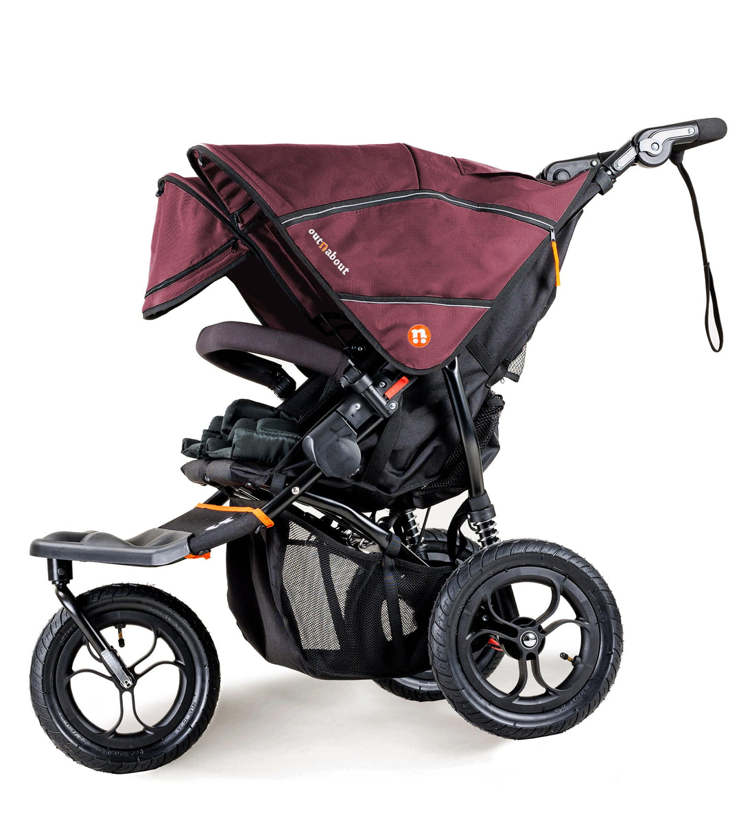 double pushchair free rain cover basket Brambleberry Red