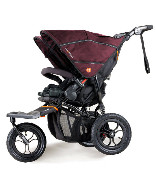 double pushchair free rain cover basket Brambleberry Red