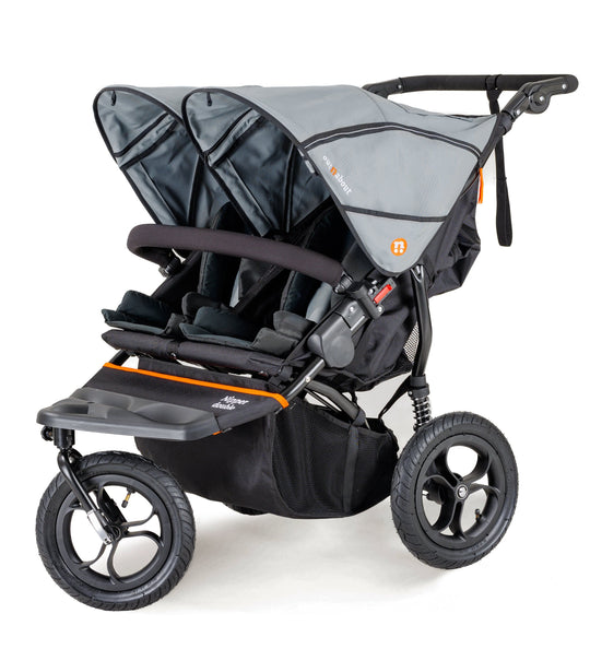 double pushchair free rain cover basket Rocksalt Grey