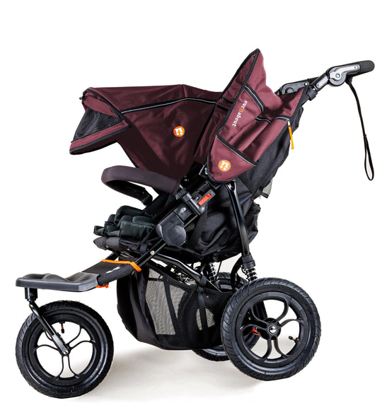 double pushchair free rain cover basket Brambleberry Red