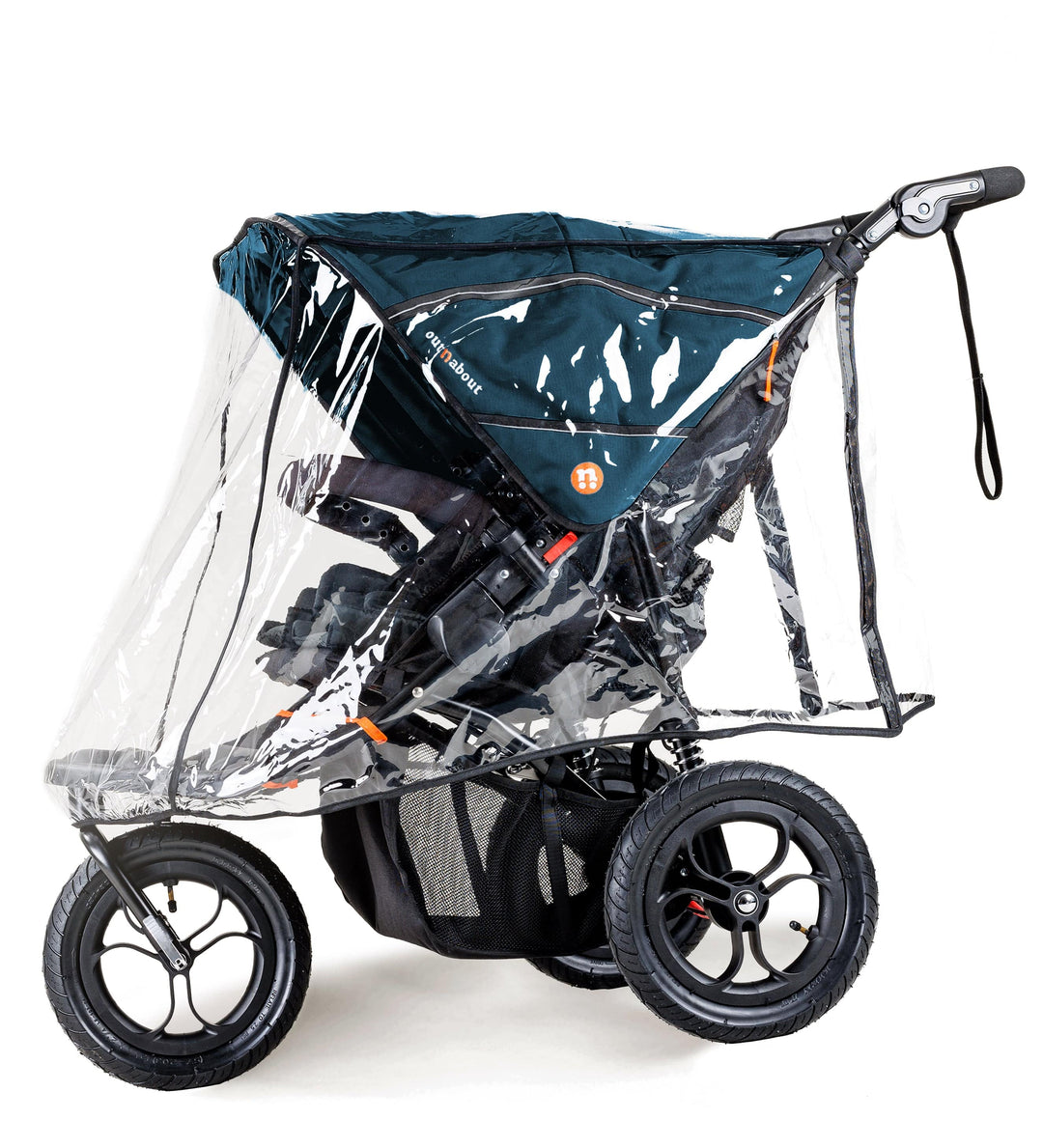 double pushchair free rain cover basketHighland Blue