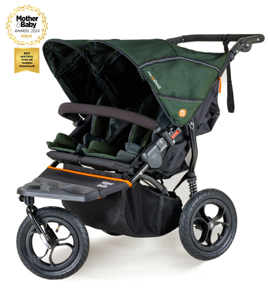 Nipper Double v5 Pushchair (Rain cover & basket included)