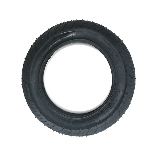 Black 12 Inch Stroller Tyre close up showing tread