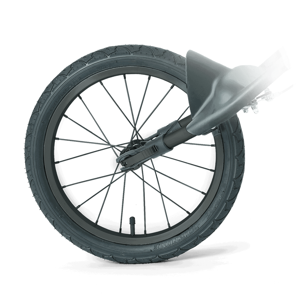 Out n About Black Frame 16 inch Front Wheel for Sport, Black Frame