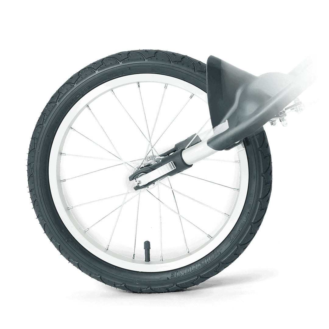 Out n About Silver Frame 16 inch Front Wheel for Sport, Silver Frame