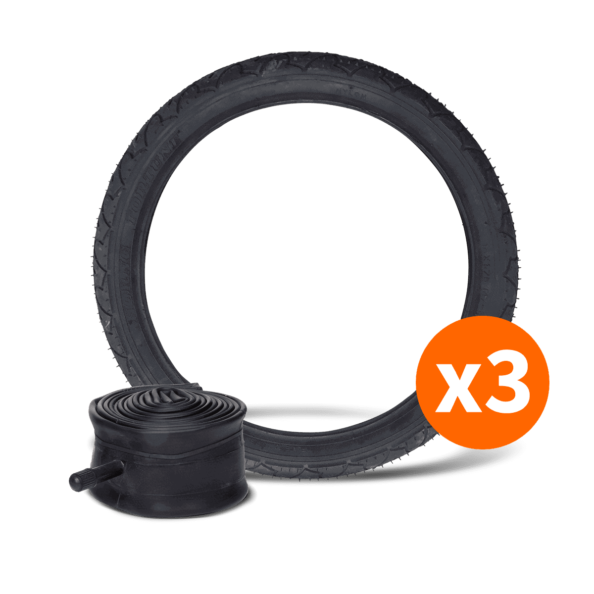 Out 'n' About 16-inch tyre and inner tube Set of 3