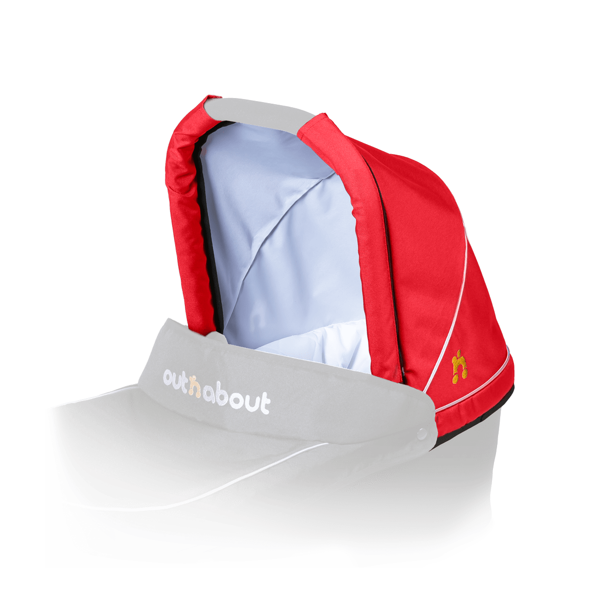 Carnival Red Carrycot Hood Fabric (Double)