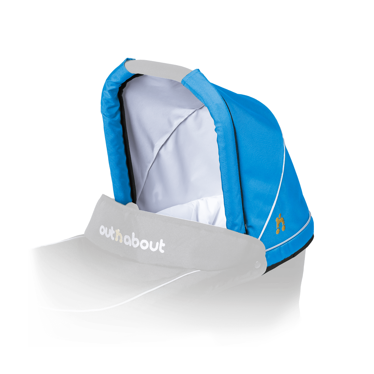 Lagoon Blue Carrycot Hood Fabric (Double)