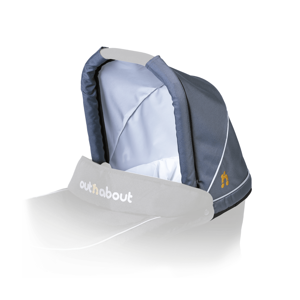 Steel Grey Carrycot Hood Fabric (Double)